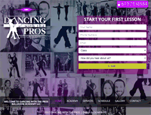Tablet Screenshot of dancingwiththepros.net